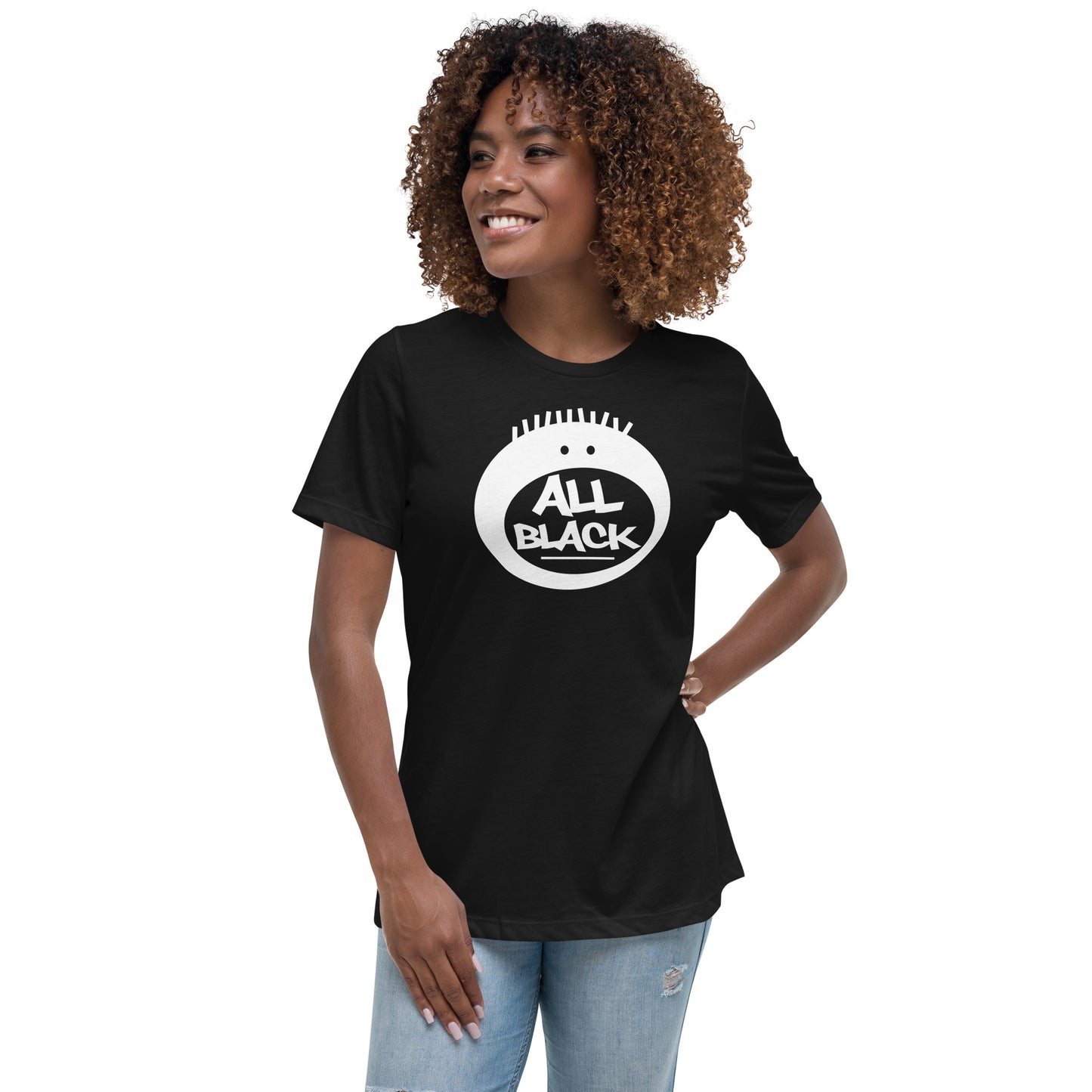 All Black Short Sleeve Women's T-shirt