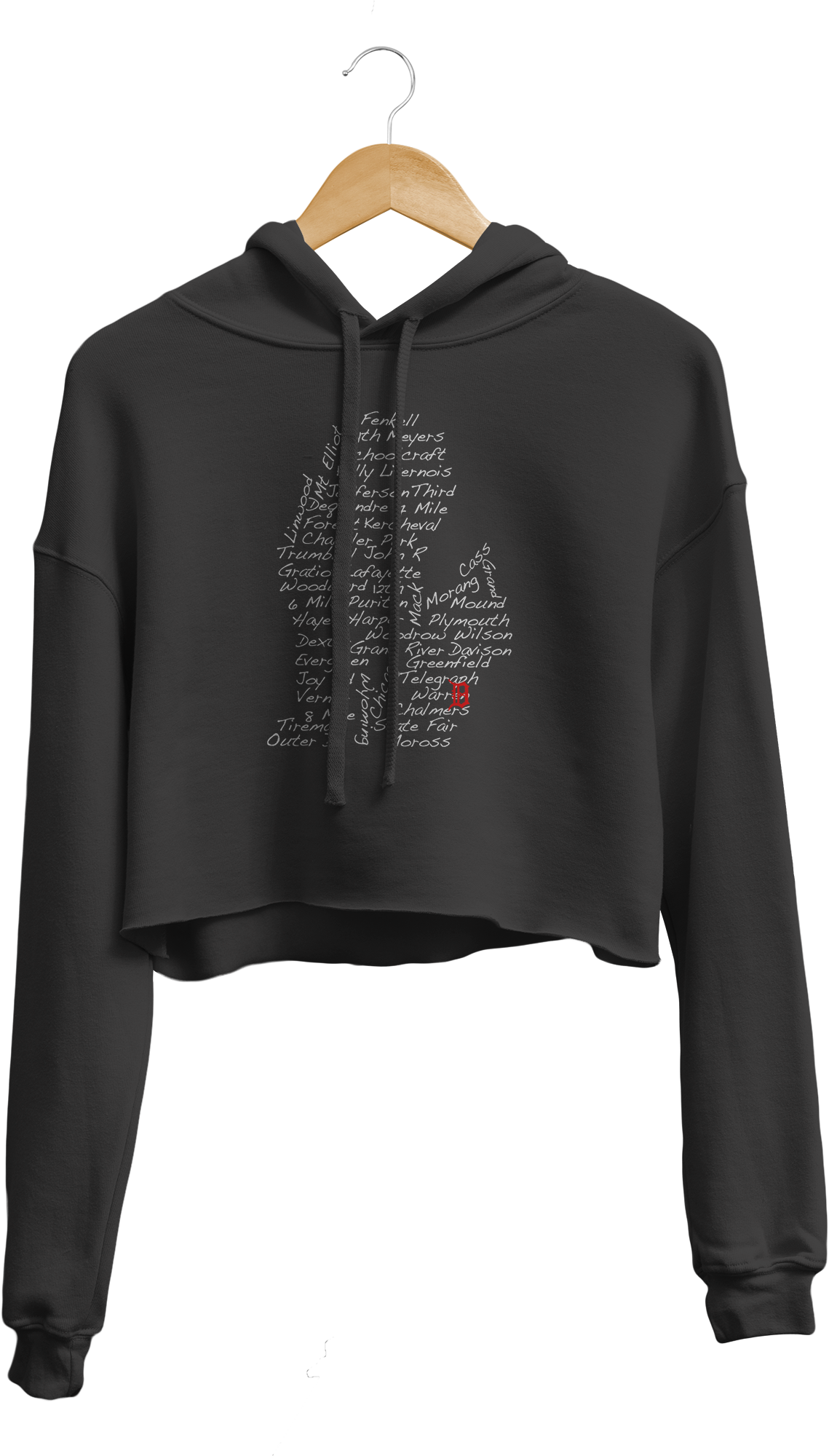 Streets of Detroit Cropped Hoodie
