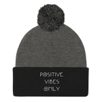 Positive Vibes Only Pom Pom Skully