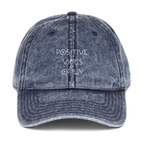 Positive Vibes Only Distressed Dad Hat