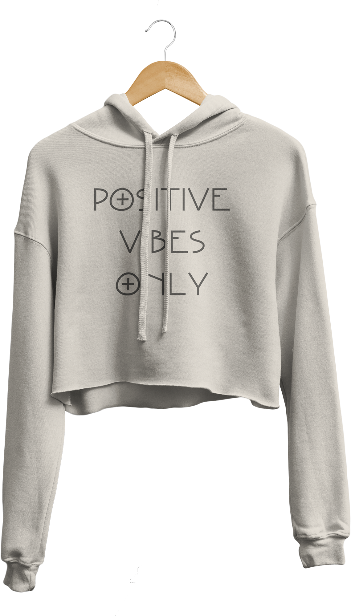 Positive Vibes Only Cropped Hoodie